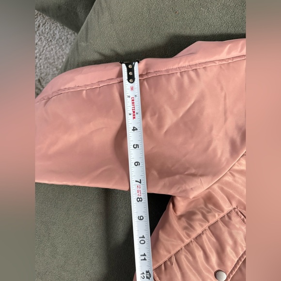 Anthropologie Pink Bomber Jacket with 2 Pockets & Ribbed Cuffs - Picture 12 of 12